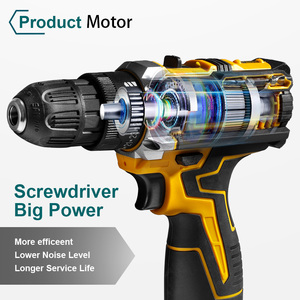 12V Impact <b>Drill</b> Set-Cordless Keyless 300W Variable Speed Rechargeable Lithium-Ion Battery Portable Wood Screwdriver - Product Image 4