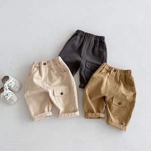 <span class=keywords><strong>Pantalon</strong></span> de survêtement unisexe quatre saisons respirant et souple en coton pour nouveau-né et enfant, style sport décontracté de haute qualité avec logo personnalisé - Product Image 1
