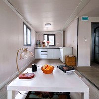 Bureau préfabriqué en conteneur plat en acier de 20 pieds, design moderne et respirant, de forme carrée