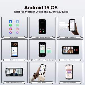 DOOGEE Fire 5 – Téléphone robuste Octa Core GSM, 13000 mAh, <span class=keywords><strong>Android</strong></span> 15, double carte SIM, écran HD+ 6,6'' 90Hz, étanche, 12 Go + 64 Go, identification faciale, robuste - Product Image 6