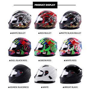 Mũ Bảo Hiểm Mô Tô Đua Xe Mô Tô Bằng Nhựa ABS Chấm Bi An Ninh Tùy Chỉnh Hình Graffiti <span class=keywords><strong>Predator</strong></span> Mũ Bảo Hiểm Phụ Kiện Xe Máy Lái Xe Kín Mặt - Product Image 4