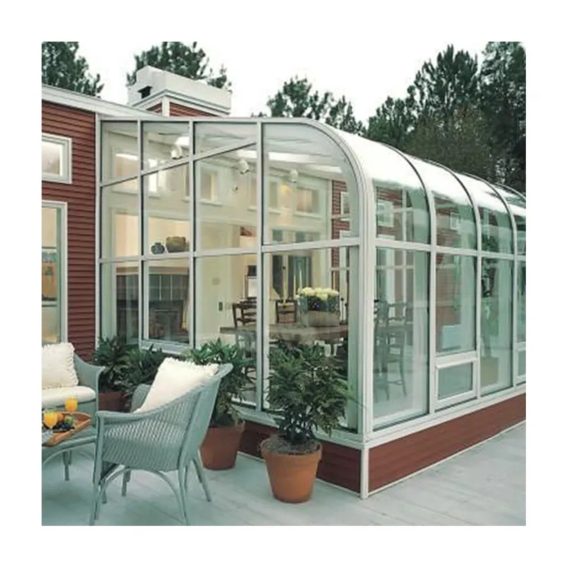 Gewächshaus Sonnenschein Garten zimmer Aluminium Anpassen Moderner Garten im Freien Wintergarten Verbundglas Doppel gehärtetes Glas 10 qm