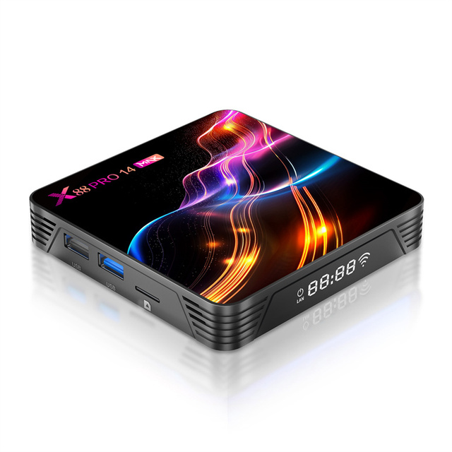 64bit Quad Core 4K HDR10 Android 14.0 TV Box X88 PRO 14 MAX RK3528 2GB 16GB WiFi6 BT5.0 USB3.0
