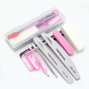 8 pz/scatola da vista Set per Manicure professionale Zebra lima per unghie tampone in legno lavabile per cuticole push Gel UV Kit di strumenti per unghie - Product Image 3