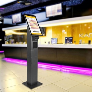 Custom Led Light hd Display Screen 21.5/23.6'' Colomn Kiosk <b>With</b> <b>Scanner</b> Nfc,rfid,ID Card Reader Order and Pay Kiosk - Product Image 5