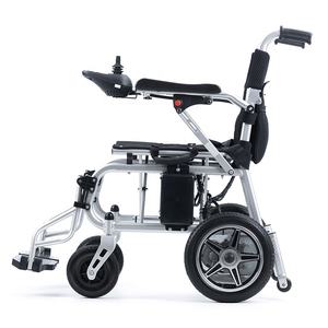 Fauteuil roulant électrique pliable à cadre en acier solide et bon marché, léger et pliable pour handicapés - Product Image 2