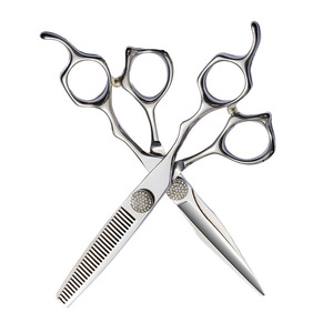 Hairdressing Scissors Set 6 Inch 9Cr13 Stainless Steel Professional Haircutting Shears Thinning Shears Long Handle Sharp Tip - Product Image 1