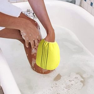 Sky-Touch 3ชิ้นถุงมือขัดผิวสไตล์เกาหลีแบบใช้ซ้ำได้ผ้าอาบน้ำเพื่อกำจัดเซลล์ผิวที่ตายแล้วแห้งแบบสุ่มสี - Product Image 2