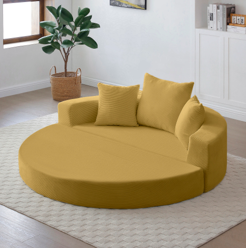 Amarillo + Pana + 2 Asientos + Espuma