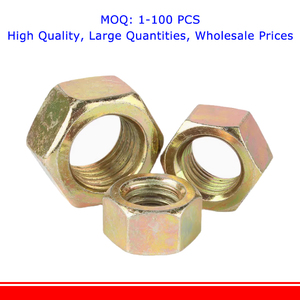 Placage de zinc couleur Q192 écrou de blocage à filetage fin en acier au carbone M8 <span class=keywords><strong>M10</strong></span> M12 M14 M16 <span class=keywords><strong>pas</strong></span> d'écrou à filetage fin 0.75-1.5 dents GB6171 - Product Image 3