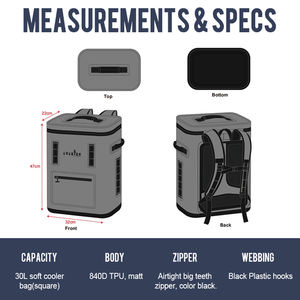 48T impermeabile auto viaggio spiaggia TPU galleggiante pesca morbida borsa termica campeggio all'aperto zaino ghiaccio - Product Image 5