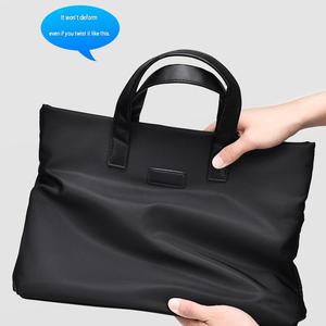Sac pour ordinateur portable en nylon Oxford imperméable, mallette d'affaires, fermeture éclair durable, sac pour ordinateur portable pour hommes, bureau, voyage, trajets quotidiens et logo personnalisé - Product Image 3