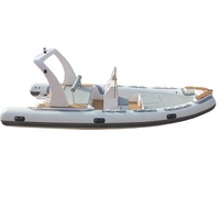 Artsu — bateau gonflable de luxe en fibre de verre, plastique Semi-rigide, italie, 20ft soak 600