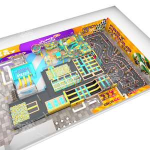 Parc d'attractions intérieur sur le thème de l'orange Pokiddo Custom de 3100 m², parcours <span class=keywords><strong>ninja</strong></span>, karts, jeux en mousse, centre commercial - Product Image 1
