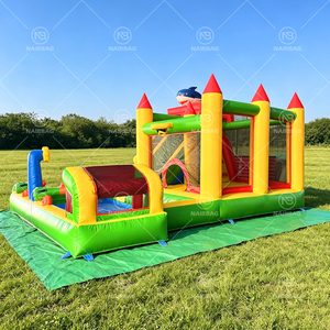 Château gonflable Nairbag en PVC pour enfants, avec toboggan et piscine, idéal pour les fêtes et les jeux en extérieur dans le jardin - Product Image 2