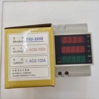Compteur électrique intelligent monophasé pour usage domestique, compteur de puissance, affichage numérique AC, ampèremètre, voltmètre D52-2058