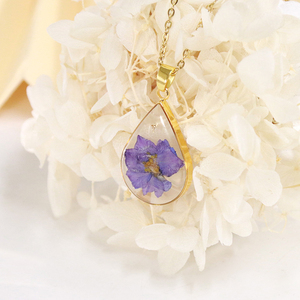 Collier <span class=keywords><strong>fleur</strong></span> du mois <span class=keywords><strong>de</strong></span> <span class=keywords><strong>naissance</strong></span> IVY 2024 avec <span class=keywords><strong>fleur</strong></span> séchée véritable en résine et chaîne en acier inoxydable pour mariages et cadeaux - Product Image 6