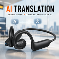 Auriculares con Banda para el Cuello y Cámara E12 2026, Grabación de 8MP 1080P, Traducción por IA, Sonido HiFi 5.3, Antivibración, ENC, IPX5, Deportivos