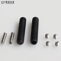 Vis de réglage en acier au carbone DIN913 oxyde noir 40Cr acier allié 35CrMo SCM435 vis à six pans creux avec pointe plate 10.9 12.9 M1.6-M20