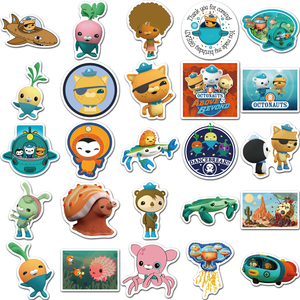 ZY2647S 50 autocollants décoratifs en vinyle sur le thème des Octonauts pour adolescents, ordinateurs portables, skateboards, bagages, guitares, albums de scrapbooking - Product Image 4