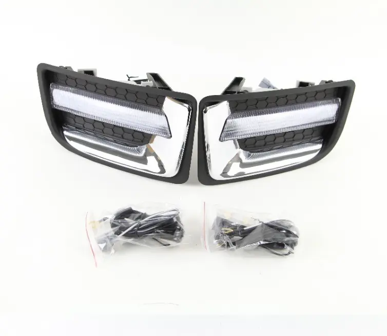 Best Selling Off-road Replacement Parts White LED Fog Lights DRL Black Daytime Running Lights For Dmax 2012-2015