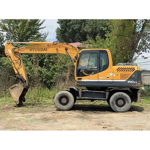 Precio Económico, Excavadora de Ruedas Hyundai 150W-9 Usada en China, Modelo 2023, de Corea, 15 Toneladas, Buena Calidad, Motor Cummins de 112kw, 5.9L, Brazo de 4600mm - Product Image 1