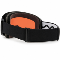 Lunettes de soleil unisexes Ride Wind pour le ski, protection UV, verres noirs iridium, monture sans bords en silicone PC/verre, anti-buée, miroir