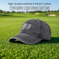 Gorras de Béisbol Unisex de Moda al por Mayor OEM, Estilo Desgastado, de Pana Lavada, de 6 Paneles, con Logotipo Bordado Personalizado, para Streetwear