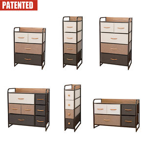 大型モダンなグレーの布製7段チェスト、折りたたみ式寝室用ドレッサータワーユニット、家庭用またはホテル用家具 - Product Image 6