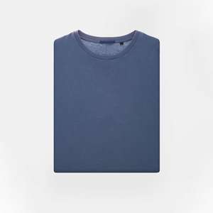 Camiseta Casual de Cuello Redondo para Hombre, 100% Algodón, Color Sólido, de Alta Calidad, Secado Rápido y Transpirable, en Promoción - Product Image 4