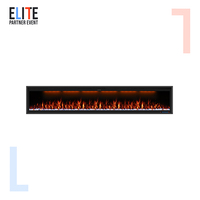 Calentador de chimenea eléctrico Luxstar para el hogar, aplicación inteligente controlada, venta al por mayor, montaje en pared empotrado de 42 "50" 100 "para hoteles domésticos