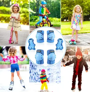 6PCS/Set Kids Adult Skate Protect Gear Elbow Knee Pads Wrist Guard Skateboard Roller Skating Protective Gear Manufacturer