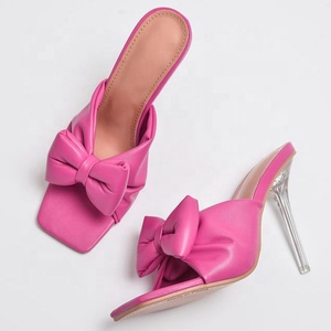 Esterno delle donne <span class=keywords><strong>sandali</strong></span> e ciabatte con nodo dell'arco punta quadrata multa super tacchi alti più di formato <span class=keywords><strong>42</strong></span> Europa e in America sexy sandalo - Product Image 5