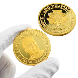 Produttore monete personalizzate 2d in metallo in lega di zinco 3D moneta stampata Die doppio lato Logo oro lucido moneta per souvenir