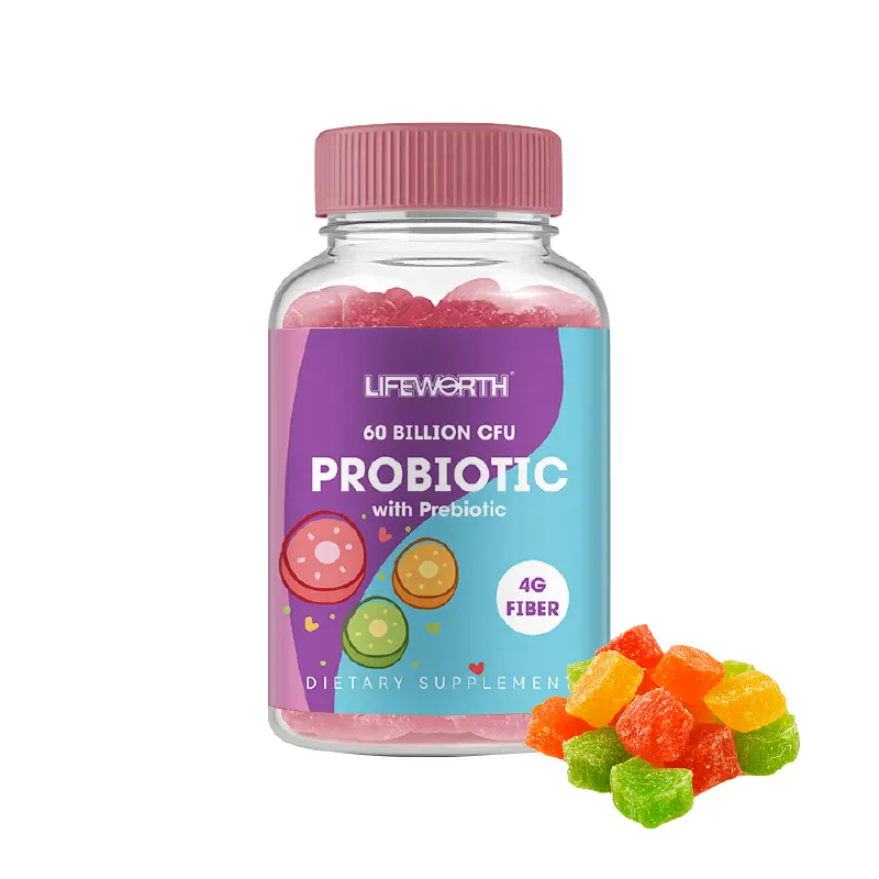 Lifeworth Organische Probiotica Gummy 60 miljard CFU-vitaminen supplementen probiotische gummies voor darmgezondheid
