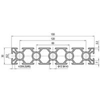 Système d'assemblage modulaire profilé en aluminium 8mm rainure en T rainure 30150 profilé d'extrusion en aluminium pour rail linéaire/convoyeur
