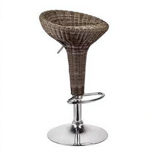 Tabouret de bar pivotant en rotin réglable en hauteur, idéal pour la maison et l'hôtellerie – Vente en gros à prix abordable - Product Image 5