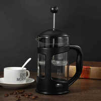 Cafetière en acier inoxydable 304 Filtre en verre borosilicaté Presse française Bouilloire Thé Brassage Feuille de thé Brasseur Café américain
