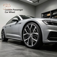 Jantes de voiture noires et argentées à rayons fendus, cinq trous, face ouverte, ajustement personnalisé OEM, dimensions PCD ET CB