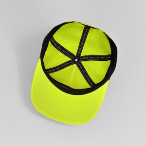 Gorra de béisbol deportiva OEM ODM personalizada con parche de cuero bordado con logo, visera plana, corona alta, lisa, de 5 paneles, snapback, 256 Rope Hats - Product Image 5