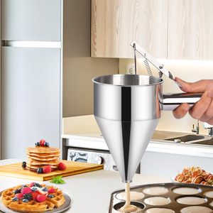 Distributeur de pâte à crêpes portable en acier inoxydable 600 ml, kit écologique, compatible lave-vaisselle, finition miroir, pour la pâtisserie - Product Image 2