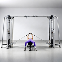 Machine de musculation professionnelle à double poulie réglable avec banc d'entraînement pour un entraînement complet du corps