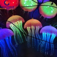 Lampes en acrylique en forme de méduse pour intérieur et extérieur, décorations suspendues pour Noël, rue, bar, fête, motif lumineux pour plafond, pour espaces commerciaux