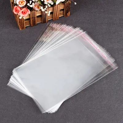 Bolsas Opp con cinta adhesiva, embalaje para regalo, personalizado, bolsa de plástico transparente