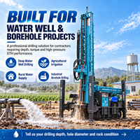 Foreuse sur chenilles pour puits d'eau de 350 m, machine de forage de puits profonds de 140-325 mm pour puits d'eau et roches dures