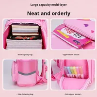 Sac à dos licorne bleu rose personnalisé pour enfants, sac d'école tendance pour filles adolescentes, sac à dos de dessin animé pour garçons et filles