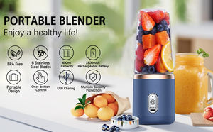 Blender personnel sans BPA, petit extracteur de jus de fruits, machine à jus frais sans fil avec interrupteur de sécurité magnétique - Product Image 6