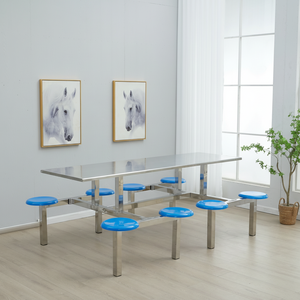Table de salle à manger commerciale en acier inoxydable de qualité supérieure - Product Image 1