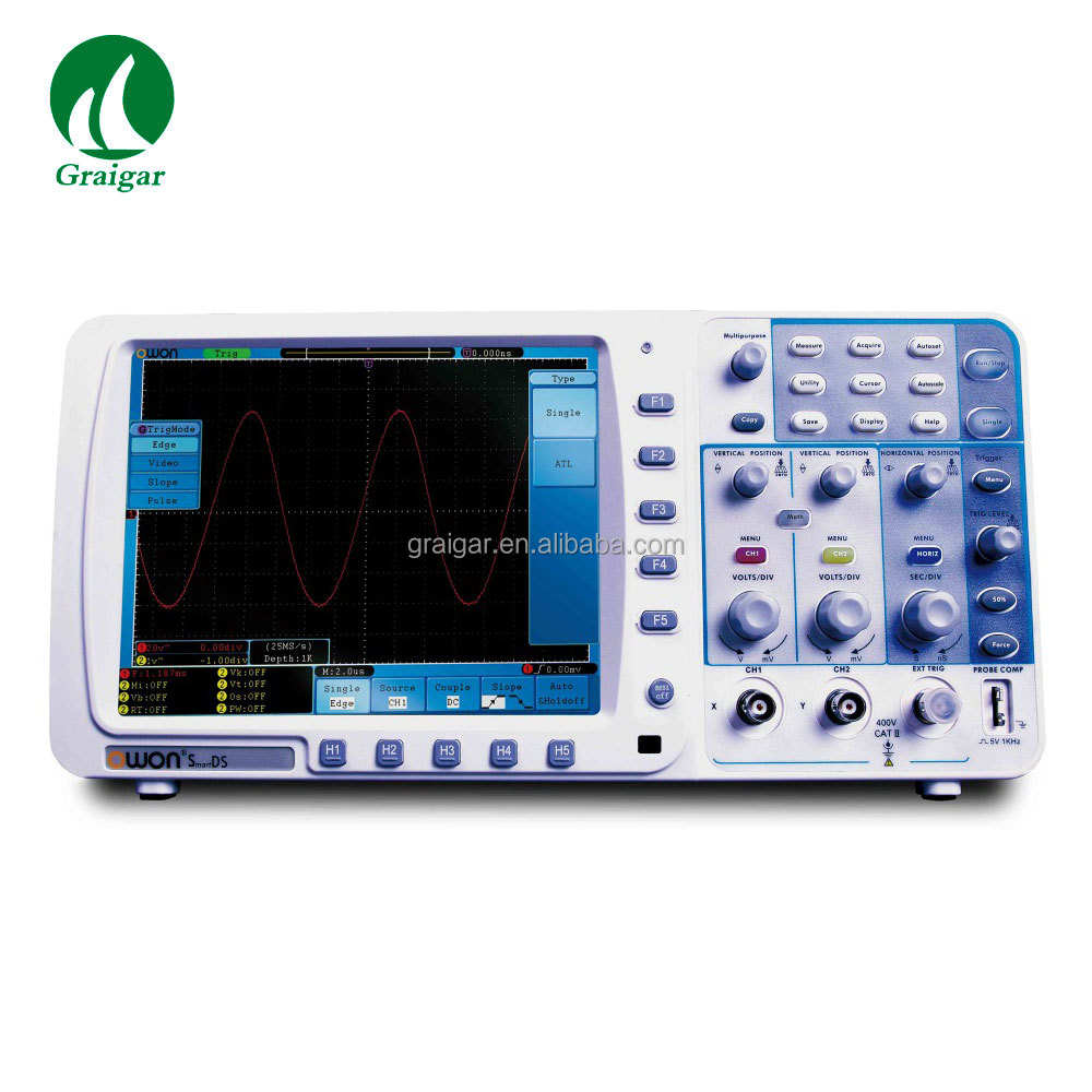 Produktbild von OWON TAO3102 Handoszilloskop – 2-Kanal, 100 MHz, 1 GS/s, 45.000 Wfms/s, Inkl. Multimeter & 8000-mAh-Akku