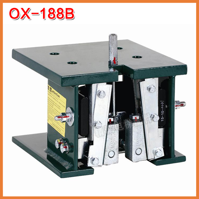 elevator block stopper rail clamp